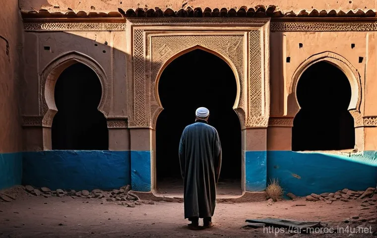 모로코에서 신비한 전설들 - **Hamimou, The Benevolent Earth Spirit**
    A serene and spiritual depiction of Hamimou, the Morocc...