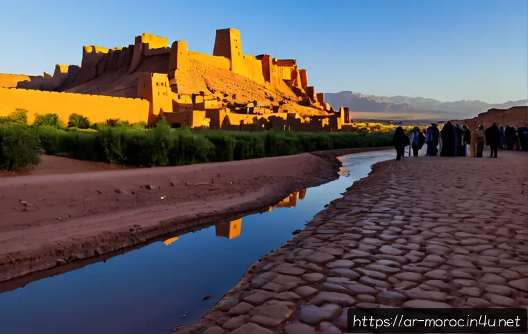 Home 17 모로코 유네스코 문화유산 - Photorealistic sunrise view of Ait Ben Haddou, Morocco UNESCO World Heritage site, ancient earthen k...